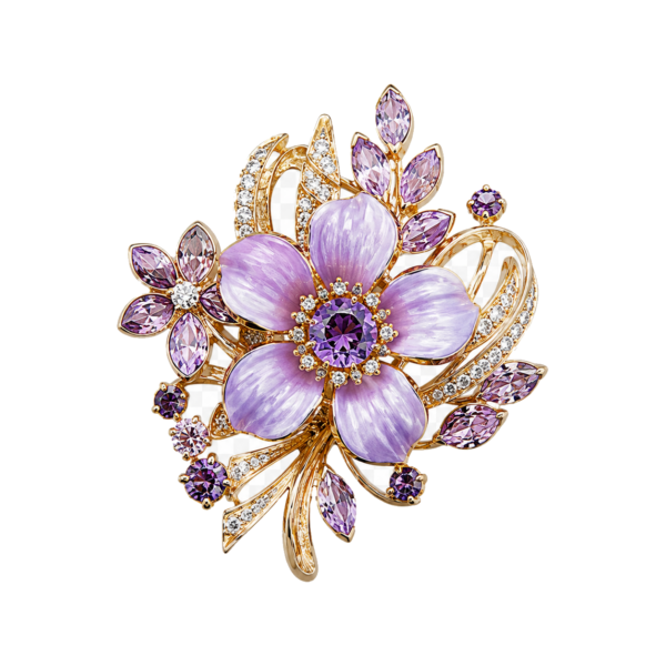 Violet Gem Brooch