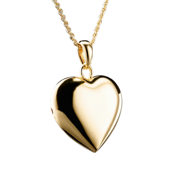 18k Gold Heart Pendant Necklace