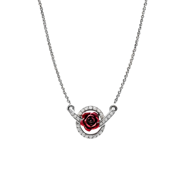 Crystal Rose Infinity Necklace