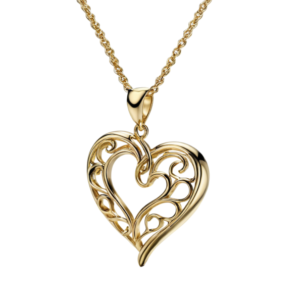 Elegant Gold-Plated Heart Necklace