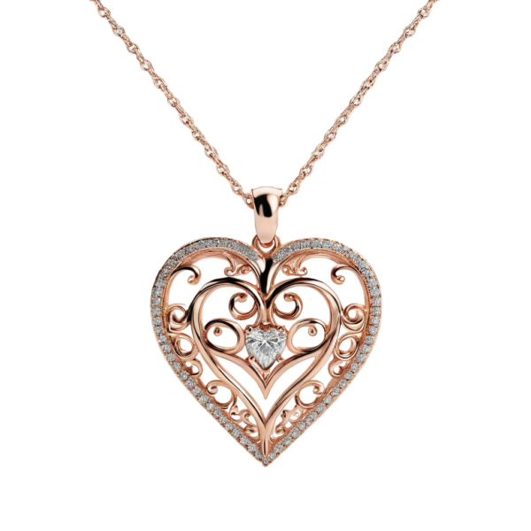 Elegant Rose Gold Pendant Necklace