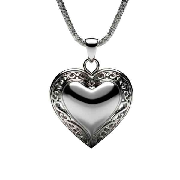 Elegant Silver Heart Pendant