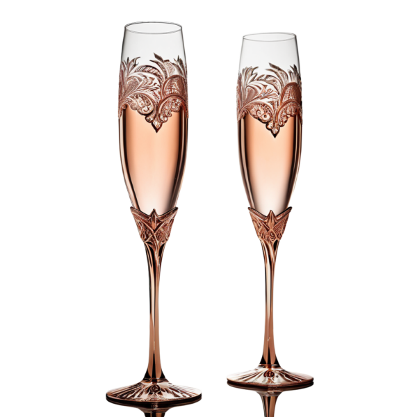 Engraved Rose Gold Champagne Flutes (Set of 2)