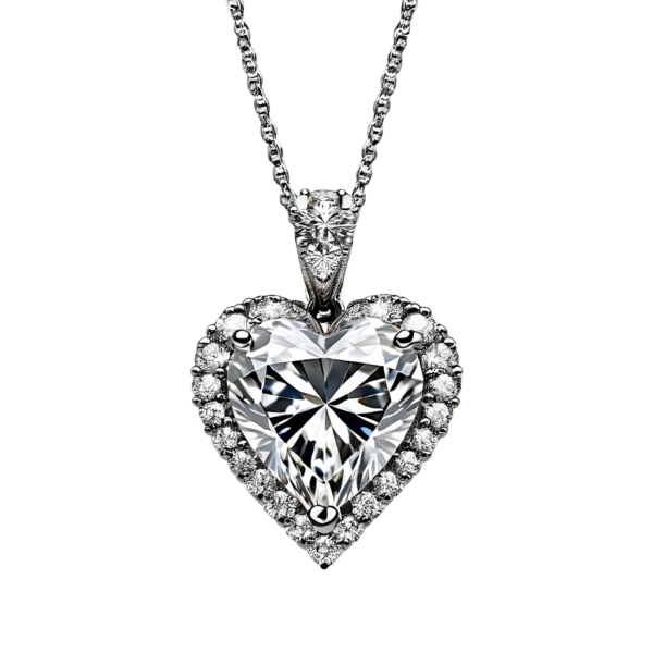 Heart-Shaped Diamond Pendant