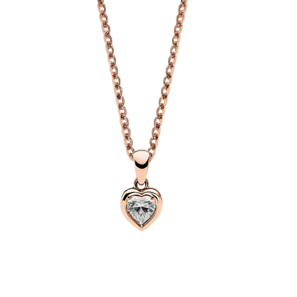 Luxury Rose Gold Diamond Pendant Necklace