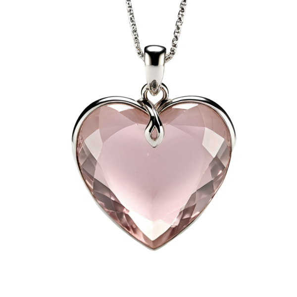 Luxury Rose Quartz Heart Pendant