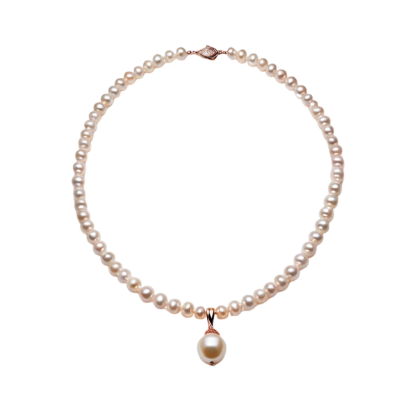 Midnight Rose Pearl Necklace