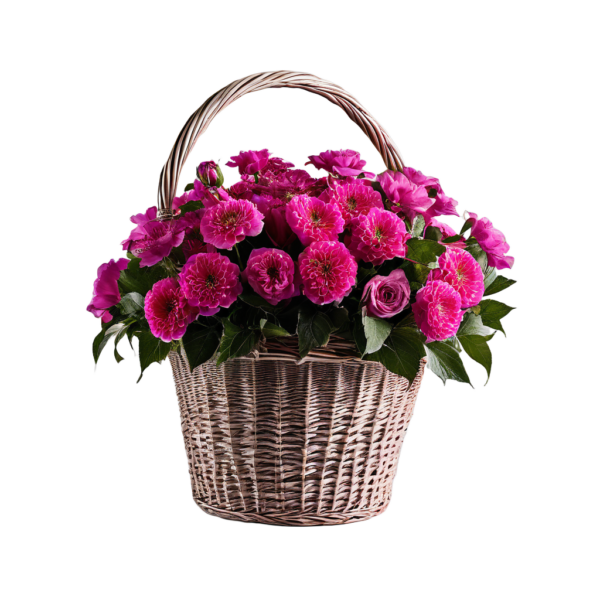 Pink Flower Basket