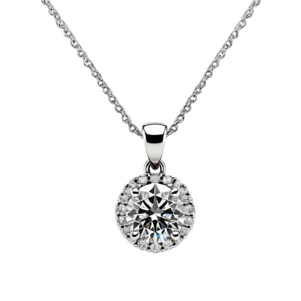 Platinum Diamond Pendant Necklace