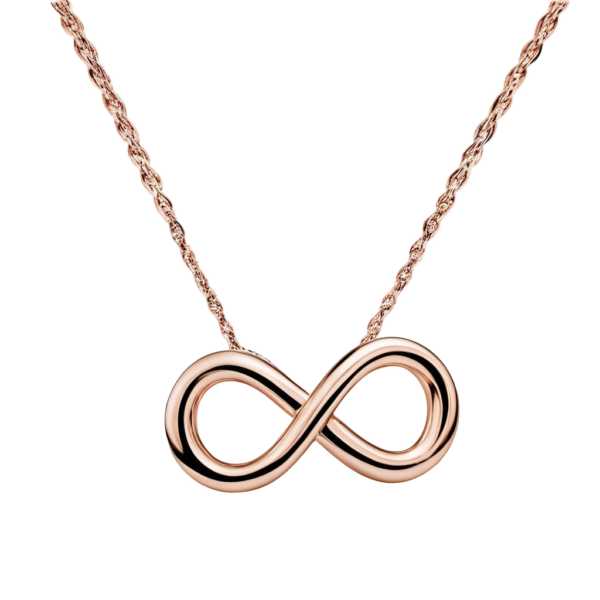 Rose Gold Infinity Pendant Necklace